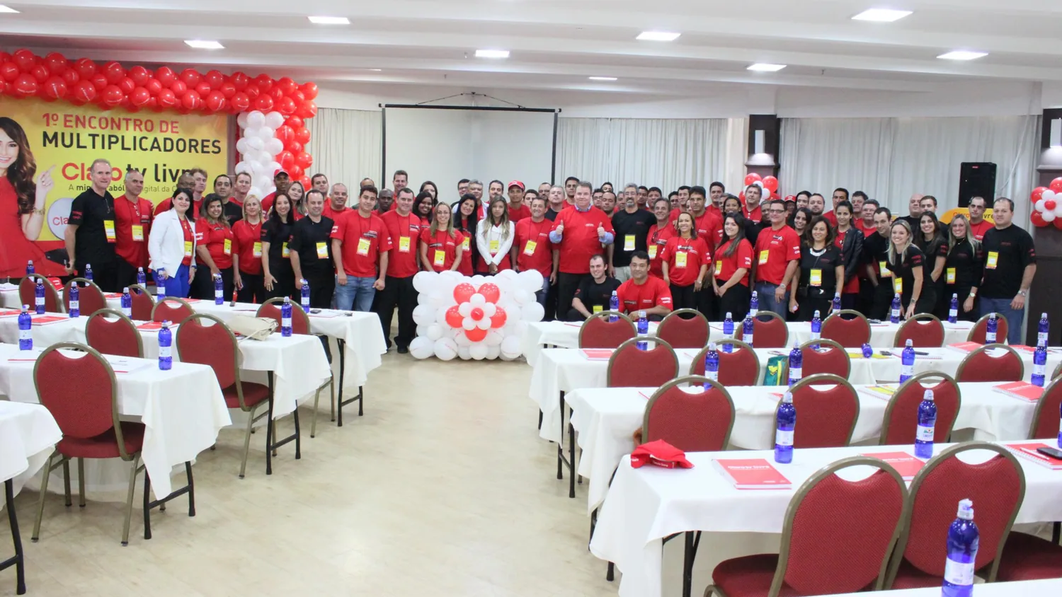 Registro de evento com grande grupo de participantes